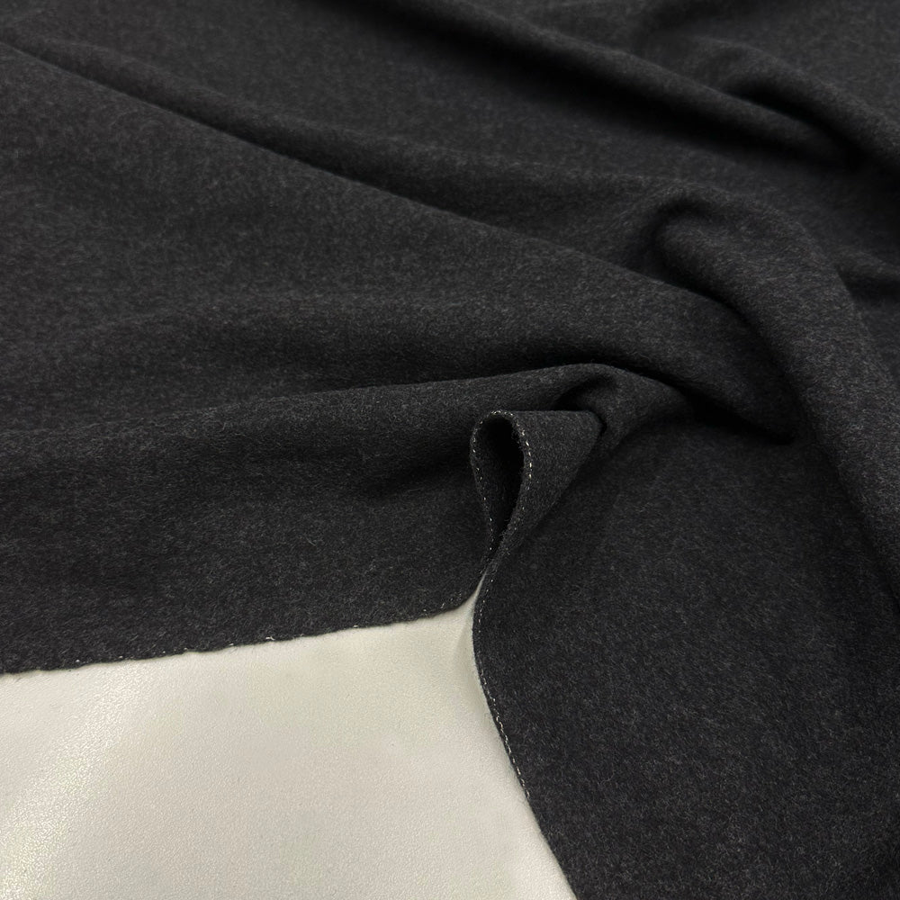 Tissu Manteau, Laine - Gris Foncé, Grigio
