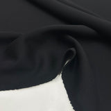 Tissu Manteau, Laine Pur Cachemire - Noir, Capena