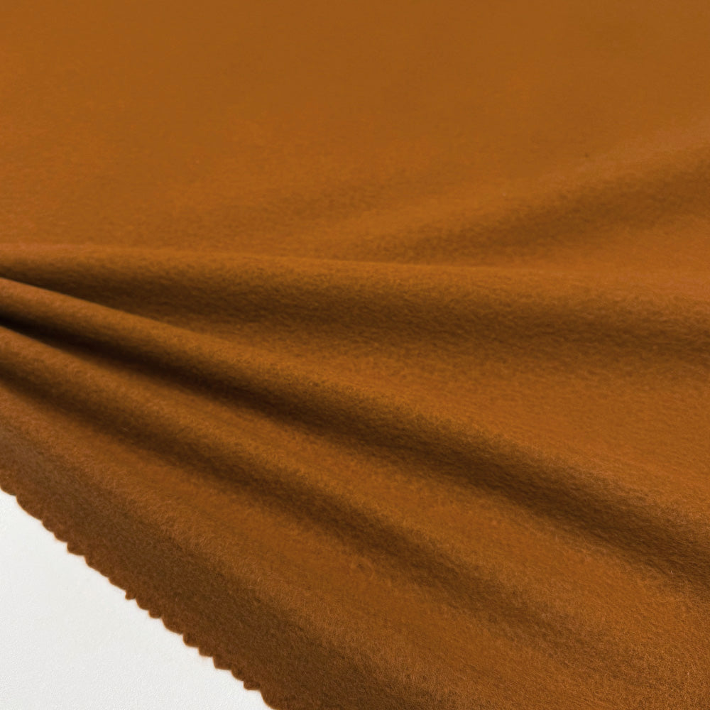 Tissu Manteau, Laine Cachemire - Rouille, Volterra