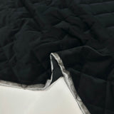 Tissu Matelassé Velours - Double Face Noir, Tessaro