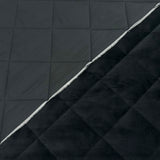 Tissu Matelassé Velours - Double Face Noir, Tessaro