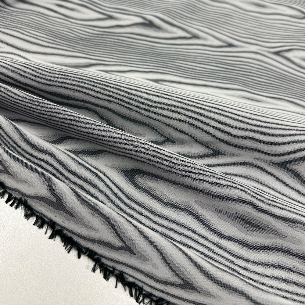 Tissu Jacquard - Moire Argent, Selestra