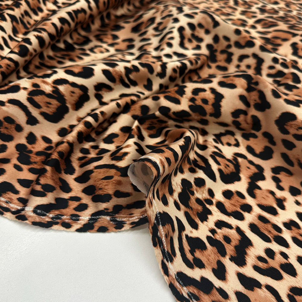Tissu Satin Duchesse - Animalier, Giungla