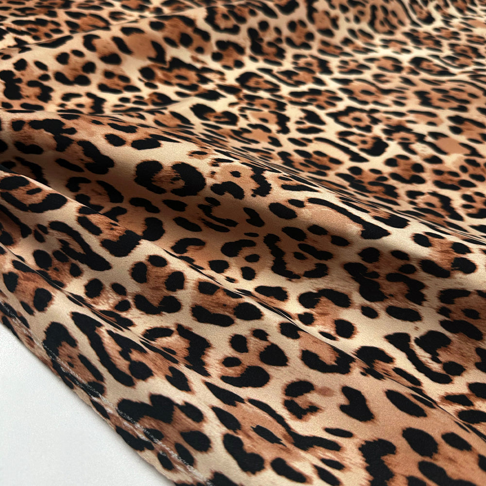 Tissu Satin Duchesse - Animalier, Giungla