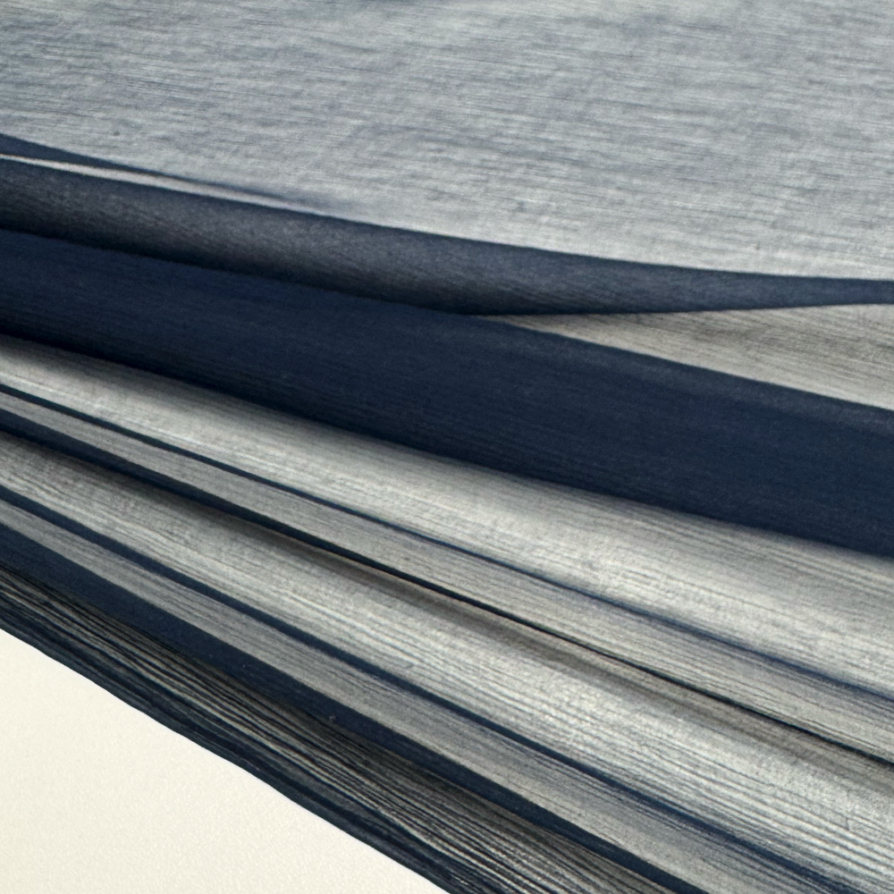 Tissu Mousseline Crinkle, Soie - Orangine