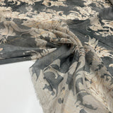 Tissu Mousseline, Polyester - Métallisé Fileté Cachemire, Barocca