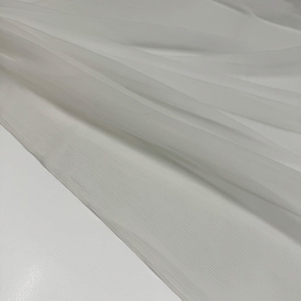 Tissu Mousseline Crinkle, Soie - Orangine