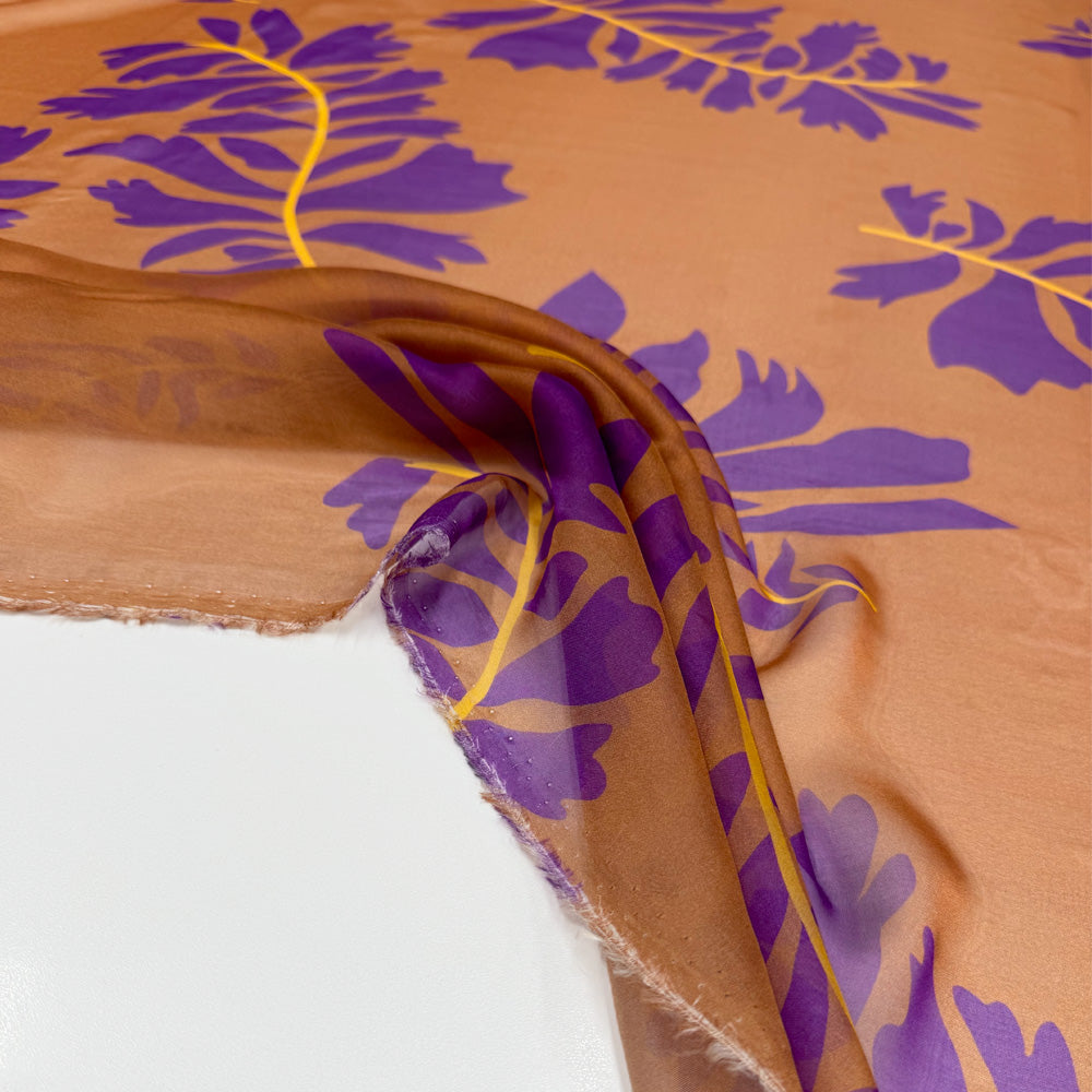 Imperfetto - Tissu Pongé, Soie - Floral, Palmetta