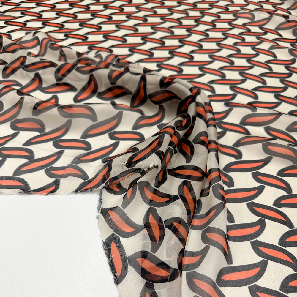 Tissu Pongé, Soie - Géométrique, Andrea