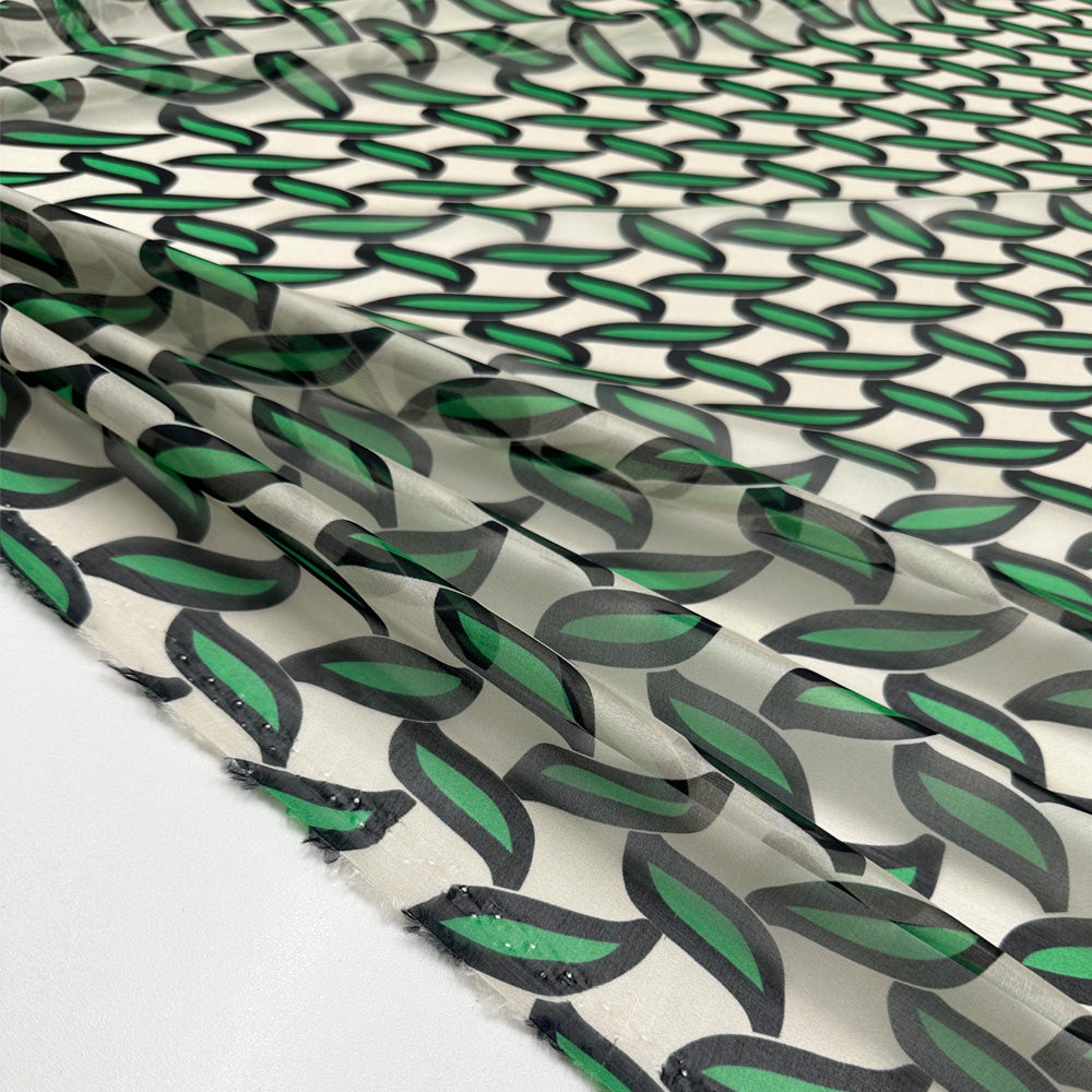 Tissu Pongé, Soie - Géométrique, Andrea