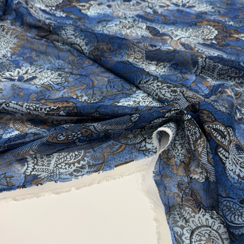Tissu Crêpe Georgette Froissé - Brumia
