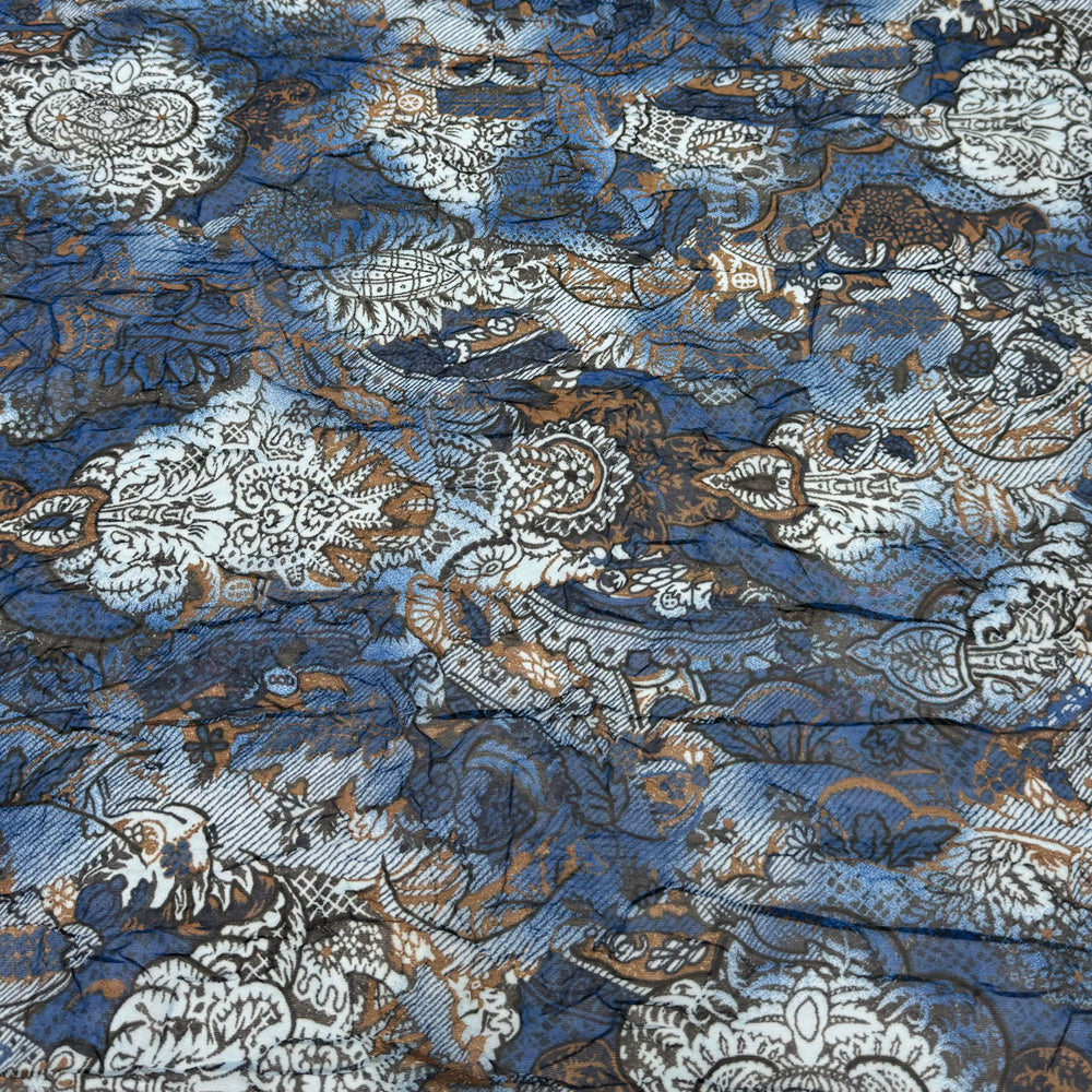 Tissu Crêpe Georgette Froissé - Brumia