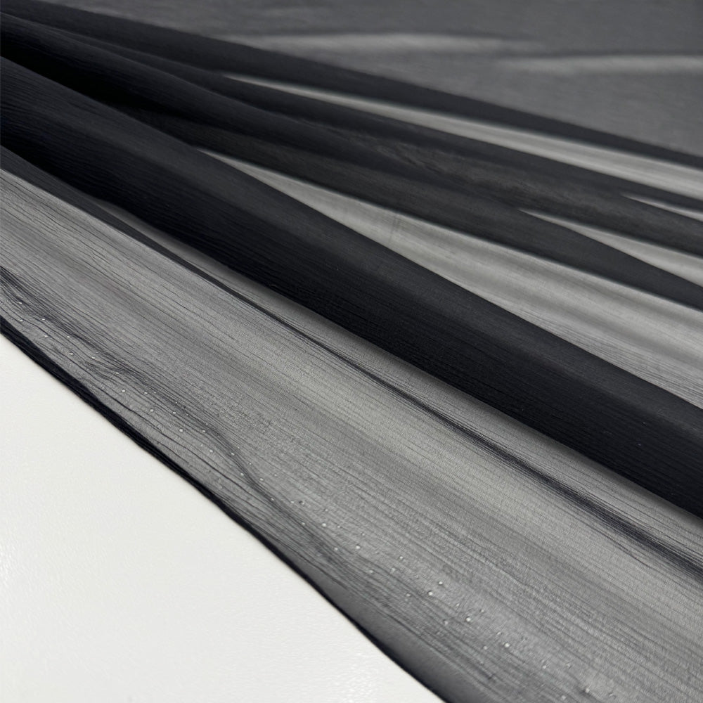 Tissu Mousseline Crinkle, Soie - Différents coloris, Orangine