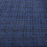 Tissu Tweed, Laine - Métallisé Bleu, Bellino