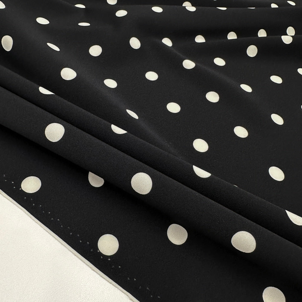 Tissu Néoprène - Pois Blanc, Dolcetta