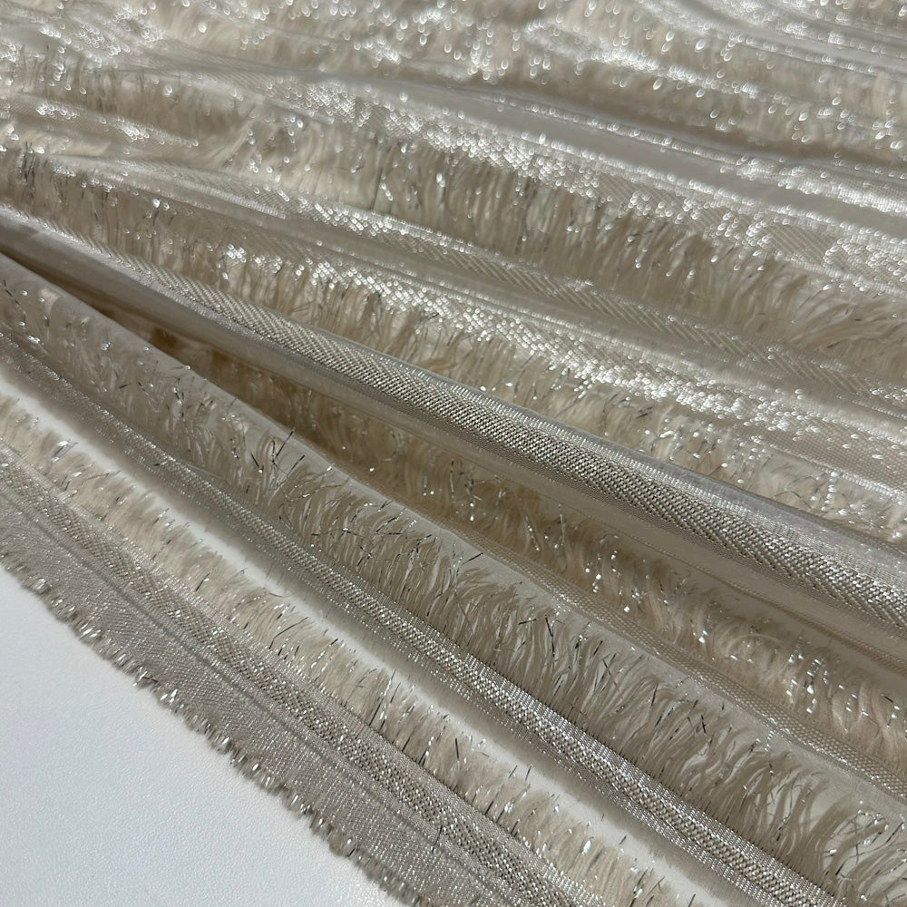 Tissu Lancé-découpé Organza - Frange Métallisé, Euphoria
