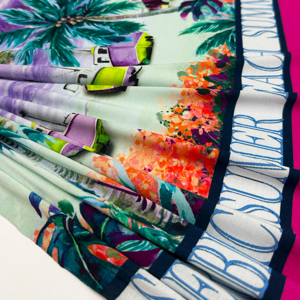 Panneau - Tissu Jersey, Viscose - Exotique, Piacenza