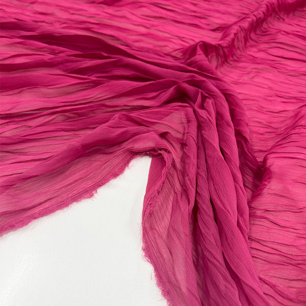 Tissu Crêpe Georgette Plissé, Polyester - 3 coloris, Totano