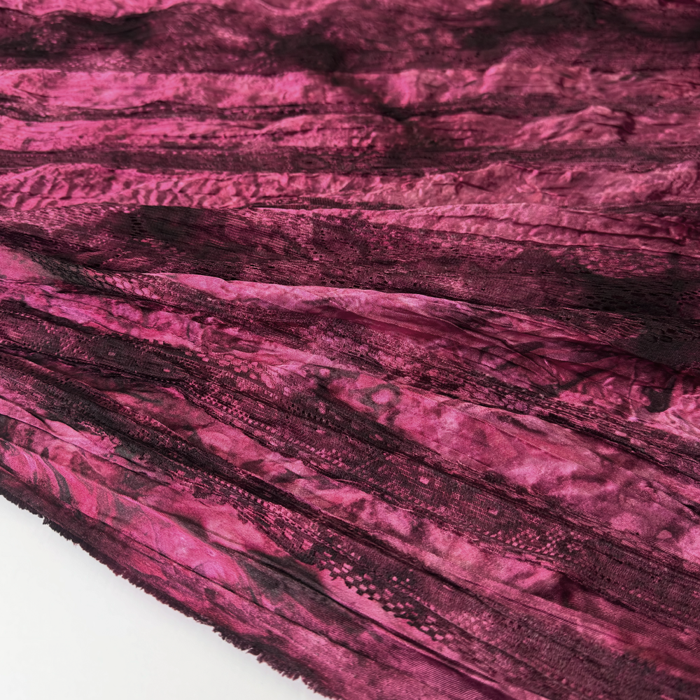 Tissu Dentelle Ruban Gaufré, Viscose - Elvani