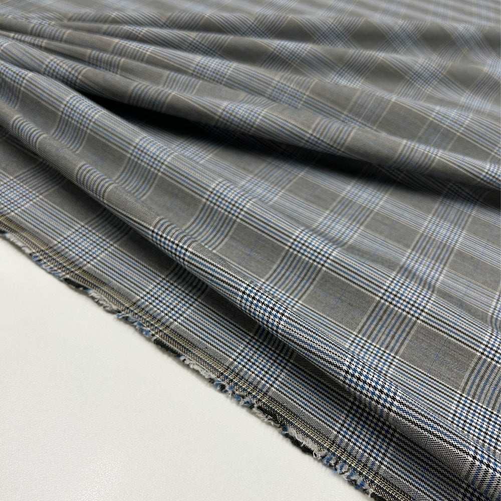 Tissu Tailleur Stretch, Viscose - Carreaux, Prato