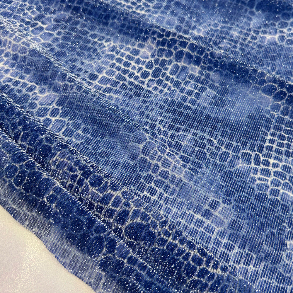 Tissu Maille Résille, Polyamide - Animalier Métallisé, Leopazzo
