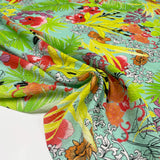Tissu Gaufré Stretch - Floral Tropical, Ezio