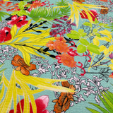 Tissu Gaufré Stretch - Floral Tropical, Ezio