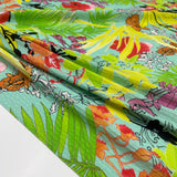 Tissu Gaufré Stretch - Floral Tropical, Ezio
