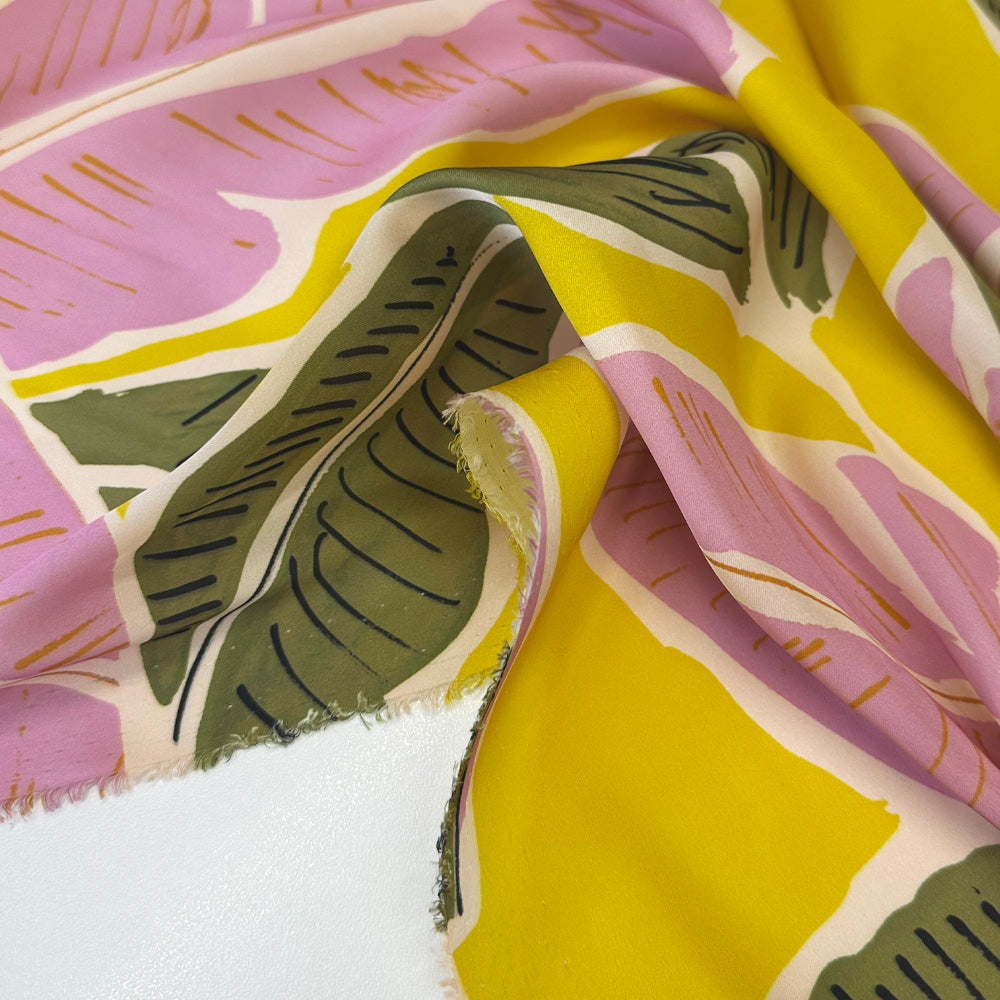 Tissu Satin, Polyester - Divers col, Calipso