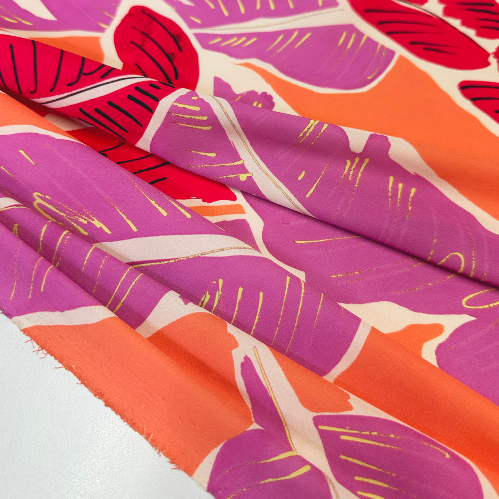 Tissu Satin, Polyester - Divers col, Calipso