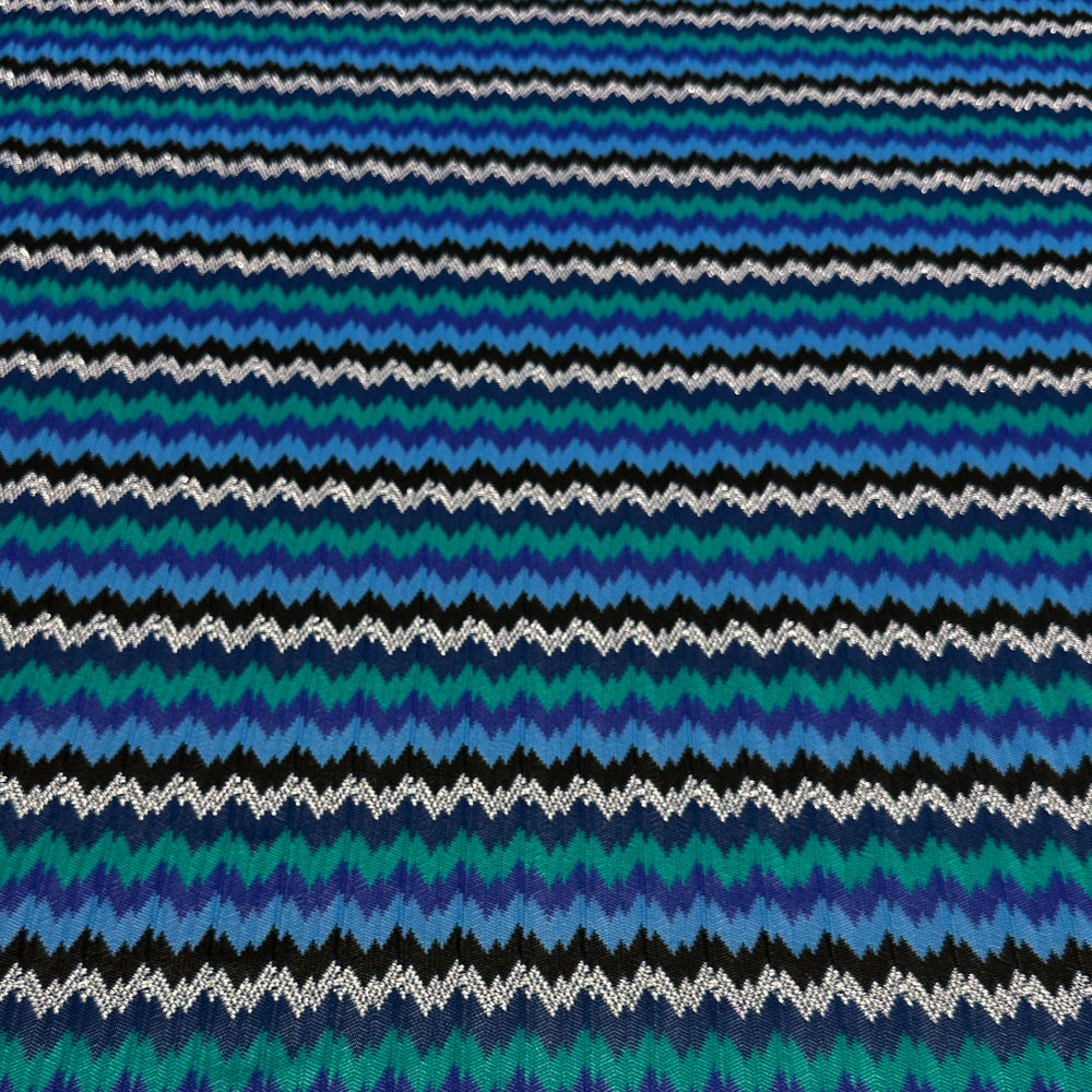 Tissu Maille - Géométrique Rayé Métallisé, Oni