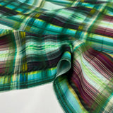 Imperfetto - Tissu Satin Rayonne - Carreaux, Verdino