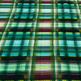 Imperfetto - Tissu Satin Rayonne - Carreaux, Verdino