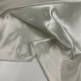 Tissu Satin Cuir, Soie - Blanc, Candora