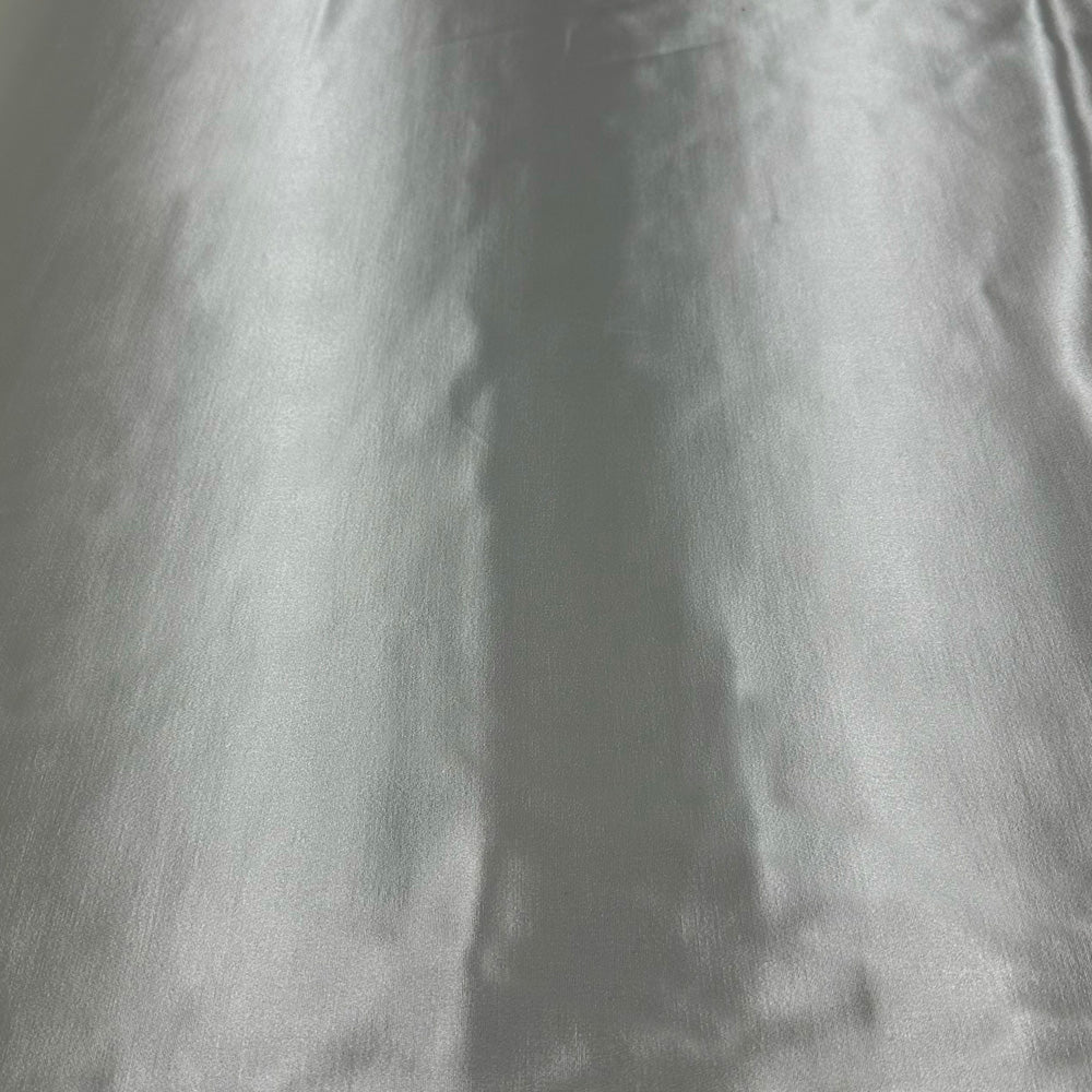 Tissu Satin Cuir, Soie - Blanc, Candora