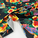 Tissu Satin Stretch, Coton - Floral Tropical, Althéa