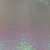 Tissu Satin Brodé, Paillettes - Holographique, Bilancia