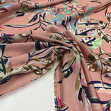 Tissu Satin, Polyester - Floral, Rosabella