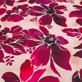 Tissu Satin, Polyester - Floral, Seravia