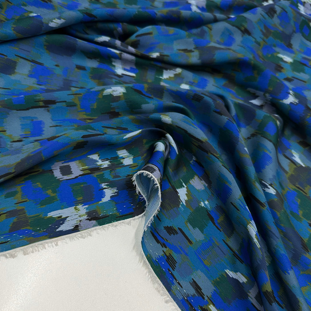Tissu Satin, Polyester - Géométrique, Spruzzo