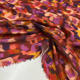 Tissu Satin, Polyester - Géométrique, Spruzzo