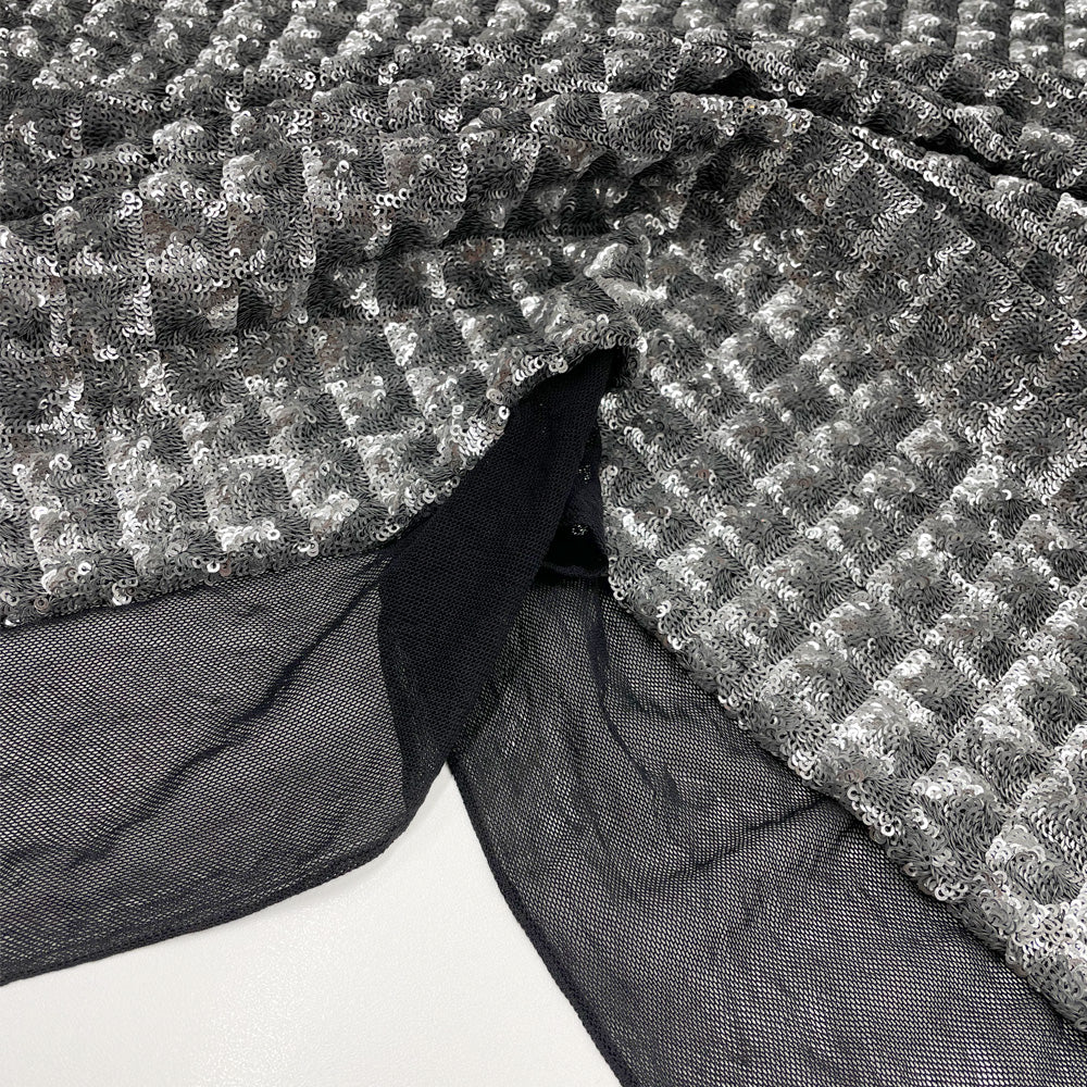 Tissu Tulle Brodé, Paillettes - 3 coloris, Lady