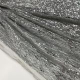 Tissu Satin Brodé, Paillettes - Gris, Marilyn