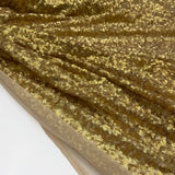 Tissu Tulle Brodé, Paillettes - Doré, Maria