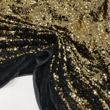 Tissu Velours Brodé, Paillettes - Overlap 2 coloris, Tina