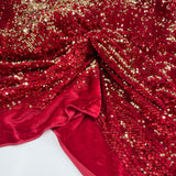 Tissu Velours Brodé, Paillettes - Overlap 2 coloris, Tina