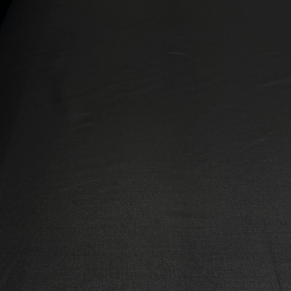 Tissu Sergé Gabardine, Laine - Enduit Noir, Avellino