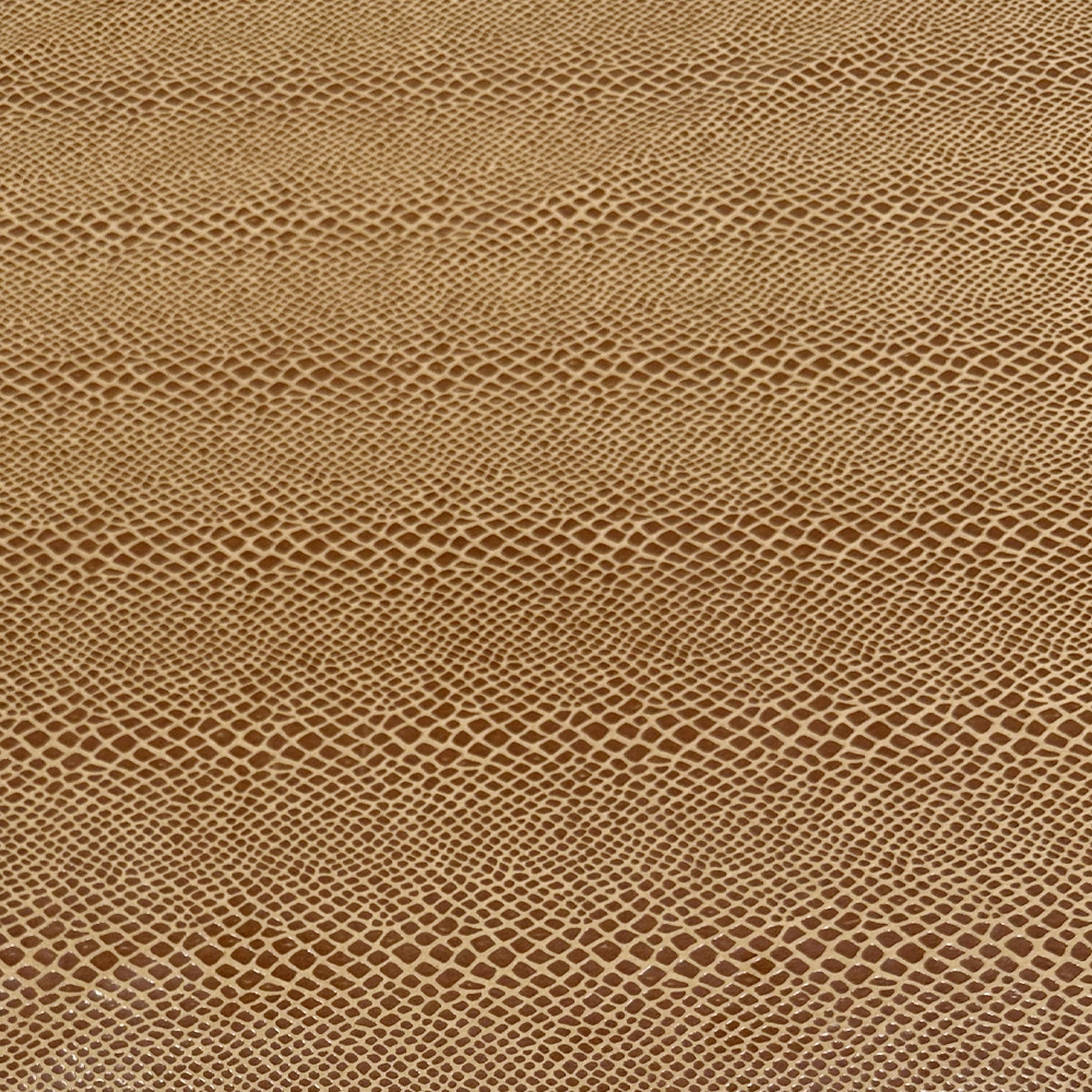 Tissu Simili Daim Floqué - Camel Animalier, Mevora