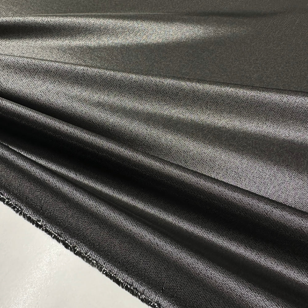 Tissu Twill Jacquard, Soie - Argent Metallisé, Chromaia