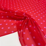 Tissu Crêpe Georgette, Soie - Rayé Pois, Miracolo